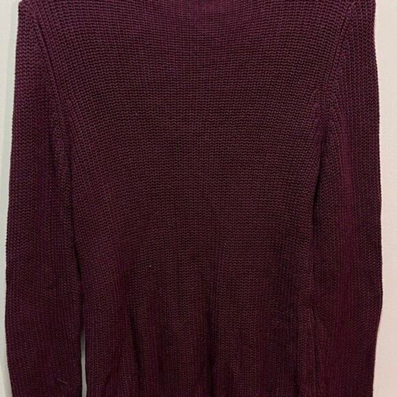 GUESS Burgundy Maroon Crisscross Sweater Size XL - Picture 3 of 9